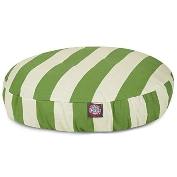 MajesticPet  30 in. Vertical Stripe Round Pet Bed - Sage - Small