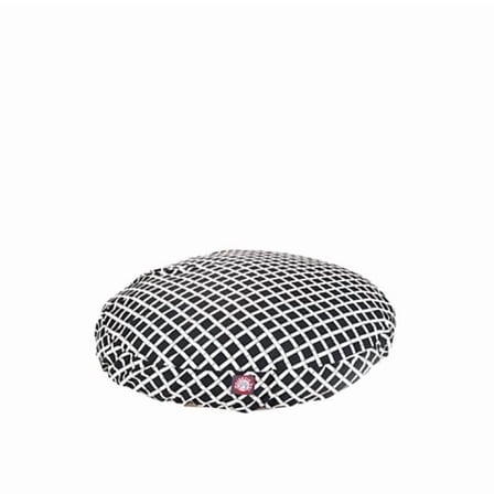 MajesticPet 36 in. Bamboo Round Pet Bed - Black - Medium