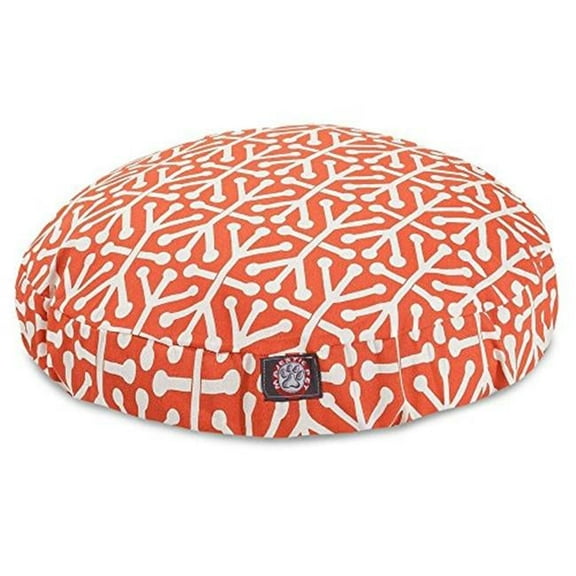 MajesticPet  42 in. Aruba Round Pet Bed - Orange - Large