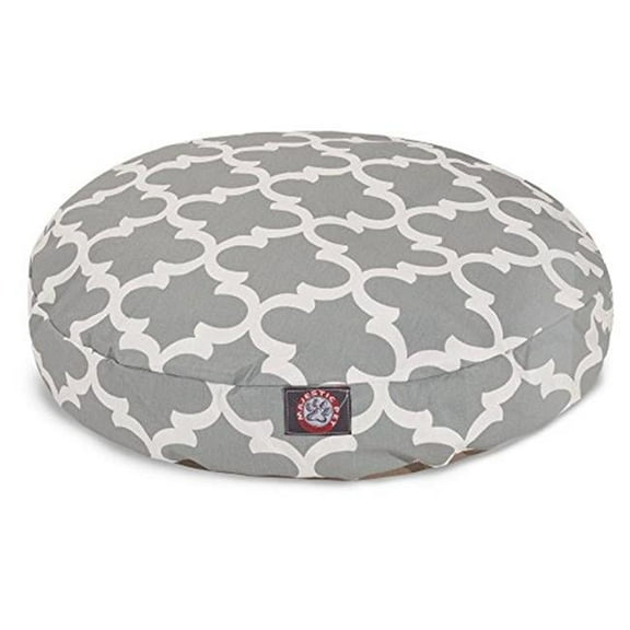 MajesticPet  42 in. Trellis Round Pet Bed, Grey - Large