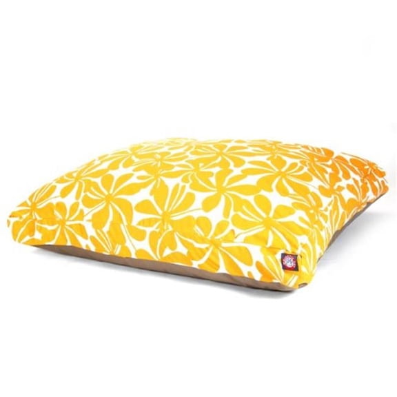 MajesticPet 42 x 50 in. Plantation Rectangle Pet Bed - Yellow