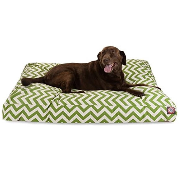 MajesticPet 42 x 50 in. Zig Zag Rectangle Pet Bed - Sage