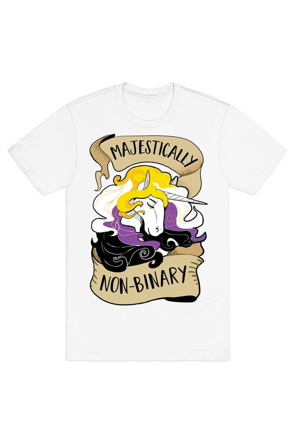 Majestically non-binary Tee Shirt Sweatshirt Hoodie
