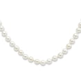 thumbnail image 1 of Finest Gold Majestik Sterling Silver Rhodium-Plated 8-9 mm White Imitation Shell Pearl Hand-knotted Necklace, 1 of 4