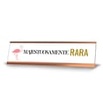thumbnail image 1 of Majestuosamente Rara, Flamingo Gold Frame Desk Sign (2 x 8"), 1 of 3