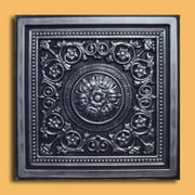 24x24 Majesty Antique Silver Black PVC Ceiling Tiles for Drop in Grid System 10 pack