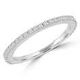 thumbnail image 1 of Majesty Diamonds MD160307-9 0.33 CTW Round Cut Diamond Semi Eternity Wedding Anniversary Band Ring in 14K White Gold, Size 9, 1 of 1