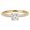 thumbnail image 1 of Majesty Diamonds MD240193-6.5 0.66 CTW Round Lab Created Diamond Solitaire with Accents Engagement Ring in 14K Yellow Gold - Size 6.5, 1 of 1