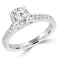 thumbnail image 1 of Majesty Diamonds  0.8 CTW Multi-Stone Round Diamond Engagement Ring in 14K White Gold - Size 8.75, 1 of 1