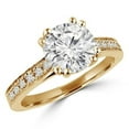 thumbnail image 1 of Majesty Diamonds  0.88 CTW Round Brilliant Diamond Multi Stone Engagement Ring in 14K Yellow Gold - Size 4, 1 of 1