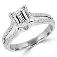 thumbnail image 1 of Majesty Diamonds  1.4 CTW Multi Stone Emerald Cut Diamond Engagement Ring in 14K White Gold - Size 7.25, 1 of 1