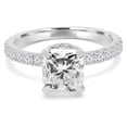 thumbnail image 1 of Majesty Diamonds  1.5 CTW Cushion Diamond Solitaire Engagement Ring with Accents in 14K White Gold - Size 8, 1 of 1
