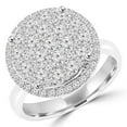 thumbnail image 1 of Majesty Diamonds MD160293-5 1.5 CTW Pave Set Diamond Cluster Fashion Engagement Ring in 18K White Gold, Size 5, 1 of 1