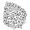 thumbnail image 1 of Majesty Diamonds MDR190084-4.75 2.125 CTW Baguette Diamond Cocktail Ring in 14K White Gold - Size 4.75, 1 of 1