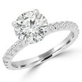 thumbnail image 1 of Majesty Diamonds  2 CTW Round Cut Multi-Stone Diamond Engagement Ring in 14K White Gold - Size 4.25, 1 of 1