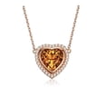 thumbnail image 1 of Majesty Diamonds  3.1 CTW Heart Yellow citrine Heart Pendant Necklace in .925 Sterling Silver with 18K, 1 of 1