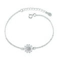 thumbnail image 1 of Majesty Diamonds  Flower LinK Bracelet in .925 Sterling Silver - White, 1 of 1