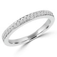 thumbnail image 1 of Majesty Diamonds MD160098-4 0.2 CTW Round Cut Diamond Wedding Anniversary Band Ring in 14K White Gold, Size 4, 1 of 1