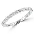 thumbnail image 1 of Majesty Diamonds MD160262-7.25 0.25 CTW Round Cut Diamond Semi Eternity Anniversary Ring Wedding Band in 14K White Gold, Size 7.25, 1 of 1