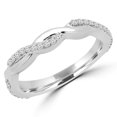 thumbnail image 1 of Majesty Diamonds MD160308-6.75 0.2 CTW Round Cut Diamond Infinity Wedding Band Anniversary Ring in 14K White Gold, Size 6.75, 1 of 1
