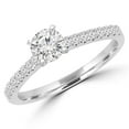thumbnail image 1 of Majesty Diamonds MD160335-7.5 0.75 CTW Round Brilliant Diamond Multi Stone Engagement Ring in 18K White Gold, Size 7.5, 1 of 1