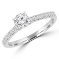 thumbnail image 1 of Majesty Diamonds MD160335-8.75 0.75 CTW Round Brilliant Diamond Multi Stone Engagement Ring in 18K White Gold, Size 8.75, 1 of 1