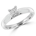 thumbnail image 1 of Majesty Diamonds MD160465-9 0.38 CT Classic 4-Prong Princess Diamond Solitaire Engagement Ring in 14K White Gold, Size 9, 1 of 1