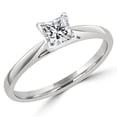 thumbnail image 1 of Majesty Diamonds MD180018-8 0.3 CT Princess Diamond Solitaire Engagement Ring in 14K White Gold - Size 8, 1 of 1
