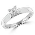 thumbnail image 1 of Majesty Diamonds MD180047-5.75 0.37 CT Princess Diamond Solitaire Engagement Ring in 14K White Gold - Size 5.75, 1 of 1