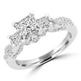 thumbnail image 1 of Majesty Diamonds MD180069-8.75 1.75 CTW Princess Diamond Three-Stone Engagement Ring in 14K White Gold - Size 8.75, 1 of 1