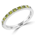 thumbnail image 1 of Majesty Diamonds MD180119-5 0.5 CTW Princess Canary Yellow Diamond Semi-Eternity Wedding Band Ring in 14K White Gold - Size 5, 1 of 1
