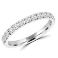 thumbnail image 1 of Majesty Diamonds MD180186-6 0.3 CTW Round Diamond Semi-Eternity Wedding Band Ring in 14K White Gold - Size 6, 1 of 1