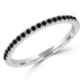 thumbnail image 1 of Majesty Diamonds MD180193-6.75 0.3 CTW Round Black Diamond Semi-Eternity Wedding Band Ring in 10K White Gold - Size 6.75, 1 of 1