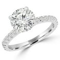 thumbnail image 1 of Majesty Diamonds MD180265-P 1.14 CTW Round Diamond Solitaire with Accents Engagement Ring in 14K White Gold, 1 of 1