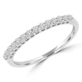 thumbnail image 1 of Majesty Diamonds MD180274-7.5 0.2 CTW Round Diamond Semi-Eternity Wedding Band Ring in 18K White Gold - Size 7.5, 1 of 1