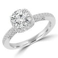 thumbnail image 1 of Majesty Diamonds MD180446-5.5 1.3 CTW Round Diamond Vintage Halo Engagement Ring in 14K White Gold - Size 5.5, 1 of 1