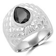 thumbnail image 1 of Majesty Diamonds MD180588-5 2.12 CT Pear Black Diamond Solitaire Engagement Ring in 10K White Gold - Size 5, 1 of 1