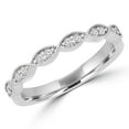 thumbnail image 1 of Majesty Diamonds MD180597-4 0.12 CTW Round Diamond Vintage Semi-Eternity Wedding Band Ring in 14K White Gold - Size 4, 1 of 1