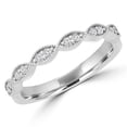 thumbnail image 1 of Majesty Diamonds MD180597-4.75 0.12 CTW Round Diamond Vintage Semi-Eternity Wedding Band Ring in 14K White Gold - Size 4.75, 1 of 1