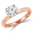 thumbnail image 1 of Majesty Diamonds MD190017-8.5 0.9 CT Round Diamond Solitaire Engagement Ring in 14K Rose Gold - Size 8.5, 1 of 1