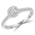 thumbnail image 1 of Majesty Diamonds MD190118-7.75 0.3 CTW Round Diamond Halo Engagement Ring in 14K White Gold - Size 7.75, 1 of 1