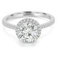 thumbnail image 1 of Majesty Diamonds MD190224-4.25 0.6 CTW Round Diamond Round Halo Engagement Ring in 14K White Gold - Size 4.25, 1 of 1