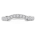 thumbnail image 1 of Majesty Diamonds MD190242-4.25 0.33 CTW Round Diamond Semi-Eternity Wedding Band Ring in 14K White Gold - Size 4.25, 1 of 1