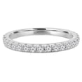 thumbnail image 1 of Majesty Diamonds MD190247-7.75 0.4 CTW Round Diamond Semi-Eternity Wedding Band Ring in 14K White Gold - Size 7.75, 1 of 1