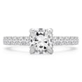 thumbnail image 1 of Majesty Diamonds MD190262-3.25 2.2 CTW Cushion Diamond Solitaire with Accents Engagement Ring in 14K White Gold - Size 3.25, 1 of 1