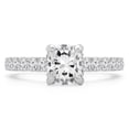 thumbnail image 1 of Majesty Diamonds MD190262-5.75 2.2 CTW Cushion Diamond Solitaire with Accents Engagement Ring in 14K White Gold - Size 5.75, 1 of 1