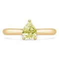 thumbnail image 1 of Majesty Diamonds MD190414-6.5 0.5 CTW Pear Yellow Diamond Solitaire with Accents Engagement Ring in 14K Yellow Gold - Size 6.5, 1 of 1