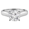 thumbnail image 1 of Majesty Diamonds MD190435-4 0.63 CT Round Diamond Trellis Solitaire Engagement Ring in 14K White Gold - Size 4, 1 of 1
