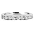 thumbnail image 1 of Majesty Diamonds MD190450-3.5 0.2 CTW Round Diamond Semi-Eternity Wedding Band Ring in 14K White Gold - Size 3.5, 1 of 1