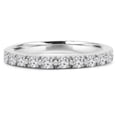 thumbnail image 1 of Majesty Diamonds MD190450-5.5 0.2 CTW Round Diamond Semi-Eternity Wedding Band Ring in 14K White Gold - Size 5.5, 1 of 1
